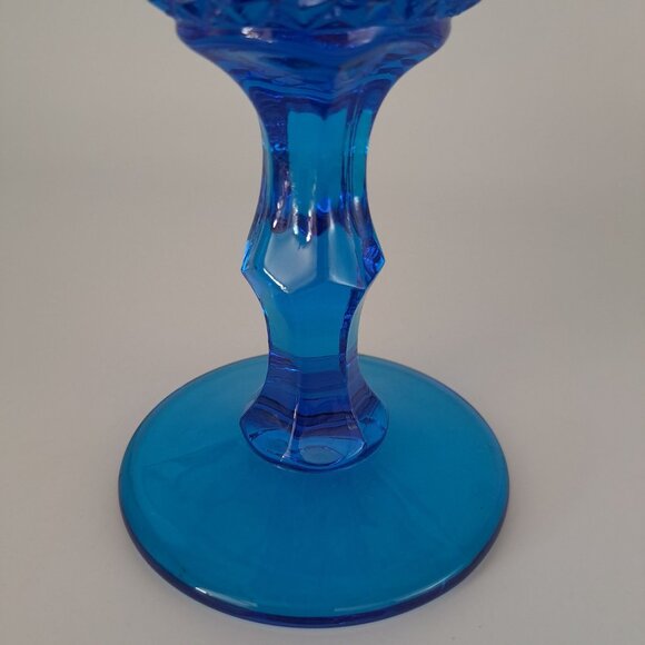 Westmoreland Sawtooth Bermuda Blue Celery Vase - Picture 6 of 7
